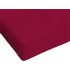 Italian Bed Linen Max Color Lenzuolo sotto Matrimoniale Maxi, 100% Cotone, Bordeaux, 2 Posti Maxi