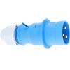 as - Schwabe CEE Spina 230V/32A/3poli, Spina da Esterno con terminali a Vite, Compatibile con Campeggio, Caravan e Camper, Ideale per Uso Esterno, IP44, Made in Germany, Blu, 60590