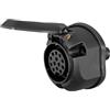 HELLA 8JB 005 949-001 Presa corrente, 12V, 13a... poli, Spina Contatto a vite, nero