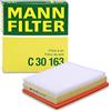 Mann Filter MANN-FILTER, C 30 163 Filtro aria | Per Autovetture, Aria pulita, Filtro resistente, Design con adattamento perfetto, Qualità originale OE
