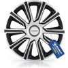 Michelin 92014 Copricerchi Louise con sistema riflettente N.V.S., set da 4, 38.10 cm, 15'', argento/nero
