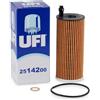 UFI Filters, Filtro Olio ‎25.142.00, Filtro Olio per Ricambio, Adatto a Auto, Applicabile su Diversi Modelli BMW, BMW Alpina, Mini, Toyota