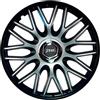 AUTO-STYLE J-Tec Set di 4 Copricerchi Orden 15 Pollici Nero + Anello Cromato