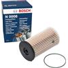 Bosch Filtro Diesel per Auto Bosch N0008 - Separa le particelle e l'acqua dal carburante, protegge il sistema di iniezione
