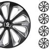 Sparco Spc1675Bksvc Set Copricerchi 4 Pezzi Sicilia 16 Pollici Nero/Argento/Carbono