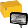 HELLA 1GA 005 060-001 Alogeno-Faro da lavoro, Master 5060, 12/24V, Montaggio, esterno/avvitato, verticale/Pendente/Sospeso, Illuminazione a lungo raggio, Spina Spina piatta