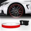 4R Quattroerre.it 10361 Wheel Trim Strisce Adesive con Applicatore per Cerchi Moto, Rosso