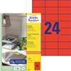 Avery Zweckform Avery 3448 Etichetta Laser/Inchiostro 70X37, Rosso