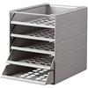 Durable 1712003050 Idealbox Basic 5, Cassettiera da Scrivania, 5 Cassetti, Frontalino Aperto, 250x332x322 mm, Grigio