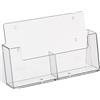 taymar 2CA6 - Espositore per brochure, formato DIN A6, con 2 scomparti, trasparente