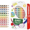 STABILO EASYcolors - Matita colorata Ergonomica - per Mancini - Astuccio da 12 + temperino - Colori assortiti