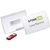 Durable 821219 Portanome Click Fold con Magnete, Convesso, Apertura a Scatto, 40 x 75 mm, Trasparente, Confezione da 10 Pezzi