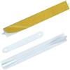 Durable 690802 - Flexifix Economy, pressino fermafogli autoadesivo, ideale per superfici lisce, 38x150 mm, bianco, confezione da 100 pezzi