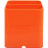 Exacompta - Cod. 67788D - Confezione da 10 Portapenne per scrivania Pen-Cube Iderama - 2 scomparti di dimensioni ed altezze diverse - Dimensioni (PxLxA): 7,4x7,4x9,3 cm - Arancio