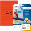 HERMA 4367 Rosso Etichetta per Stampante autoadesiva Etichetta per Stampante