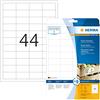 HERMA Etichette A4, 48,3 x 25,4 mm, Adesive Fortissimo, 1100 Etichette per 25 Fogli, Bianco