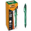 BIC Intensity Quick Dry, Penne Gel Verdi, Punta Media 0,7mm, Inchiostro Scorrevole e Asciugatura Ultra-Rapida, 12 Unità, Penne Bic Verdi, Cancelleria Scuola e Ufficio