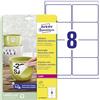 Avery Zweckform L4776REV-20 - Etichette impermeabili, 99,1 x 67,7 mm, 20 fogli per un totale di 160 etichette, colore: bianco