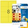 HERMA Etichette per Marcatura, 99,1 x 67,7 mm, Etichette Adesive A4 per Stampante, 8 Etichette per Foglio, Giallo Neon
