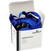 Durable 813707 - Cordoncino in tessuto, clip per combinazione con i portanome con asola, larghezza 20 mm, lunghezza 44 cm, blu, confezione da 10 pezzi