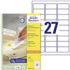 AVERY Zweckform - AVERY Zweckform etiquettes multi-usages, 63,5 x 29,6 mm,