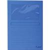 Exacompta 50102E - Lote de 100 Subcarpetas Forever® 120 con Ventana e Impresas, Color Azul