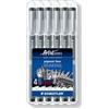 Staedtler pigment liner 5+1 Set 308 SB6P Pennarello punta fine Nero 0.05 mm, 0.1 mm, 0.2 mm, 0.3 mm, 0.5 mm, 0.8 mm 6 p