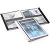 Durable 243201 - Duralook Plus, portalistino per documenti A4, copertina con tasca trasparente, etichetta longitudinale, 20 buste, nero