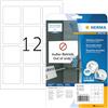 HERMA Etichette Staccabili, 60 x 60 mm, Etichette Adesive A4 per Stampante, 12 Etichette per Foglio, Bianco