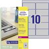 Avery Zweckform, L6012-20, Etichette ultra resistenti in poliestere per prodotti e dispositivi, 20 fogli, 96 x 50,8 mm