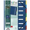 Exacompta 55072E intercalare Blu, Multicolore (Exacompta Harmonika multipart file A4 7 Part Blue Pack of 8)