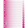 Brunnen - 106659523 Registro con codice colore per raccoglitore ad anelli (in PP, per foglie A4-12 Tabs) pink