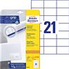Avery Zweckform 6174 - Etichette di spedizione universali per servizio di affrancatura Deutsche Post Internetmarke, 70 x 42,3 mm, confezione da 25 fogli con 525 etichette, colore: Bianco