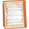 Durable 555109 Vario Wall 5, Leggio da Parete, 5 Pannelli, Formato A4, Cavalierini Rimovibili, Arancione