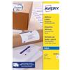 Avery Zweckform Avery J8160-25 - Etichette per indirizzi, stampabili, ad asciugatura rapida, 63,5 x 38,1 mm, colore bianco, 21 etichette per foglio, 525 etichette vuote per confezione