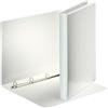 Esselte ESSENTIALS Panorama Binder, Raccoglitore 4 anelli tondo personalizzabile, Raccogli documenti A4 tasche esterne per personalizzazione capacità 140 fogli, 22 x 30 cm, Dorso 3 cm, Bianco, 49700
