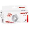 Meto etichette prezzatrice (26x12 mm, rosso fluores, 1 riga, 6000 pezzi, permanente, per Meto, Contact, Sato, ecc.)