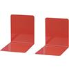 Wedo 1021102 Fermalibri (in metallo, design largo, 14 x 12 x 14 cm) 2 pezzi, rosso