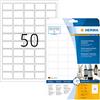 HERMA Etichette per Marcatura, 37 x 25 mm, 1250 Etichette A4 Adesive, Bianco