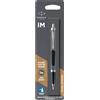 Parker IM Penna a Sfera | Punta Media e Ricarica di Inchiostro Blu | Black Lacquer Chrome Trim | Confezione Blister