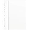 DONAU 1704001PL-09 - Cartella portadocumenti in plastica perforata, formato A4, in plastica bianca, resistente, in PVC, trasparente, con clip, per ufficio e scuola, perforazione europea, confezione da 10