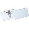 Durable 814119 - Portanome Economy, con combi clip, spilla e clip a coccodrillo, 40x57 mm, trasparente, confezione da 50 pezzi