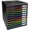 Exacompta 302914D Cassettiere, Nero/Arlecchino/Nero, 35 x 28.8 x 32