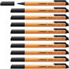 STABILO GREENpoint - Penna Ecosostenibile con punta in fibra - CO2 neutral - Confezione da 10 - Nero