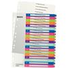 Leitz Rubrica con Tasti 1-20, Stampabile Al Pc, Formato A4, Formato Extra Largo, Polipropilene Robusto, Multicolore, Gamma Wow, 12450000