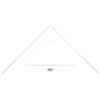 Graphoplex - Squadra a 45°, 3 bordi antimacchia trasparente 50 cm trasparente
