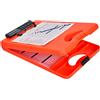 Läufer Saunders 53402 DESKMATE II Safety con calcolatrice, Portablocco su modulo laser con manico, Apertura Inferiore, unterteiltes scomparto interno, Plastica, segnale colore arancione fluo, per DIN A4