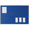 Bi-Office Pannello In Feltro New Generation, Bacheca Con Superficie Di Feltro Liscia Blu, Con Cornice In Alluminio e Vassoio Portapenne Scorrevole, 60 x 45 cm