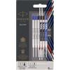 Parker Jotter London Refills Discovery Pack: 3 ricariche Quinkflow per penne a sfera e 3 ricariche gel Quink