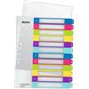 Leitz Rubrica con Tasti 1-12, Stampabile Al Pc, Formato A4, Formato Extra Largo, Polipropilene Robusto, Multicolore, Gamma Wow, 12440000